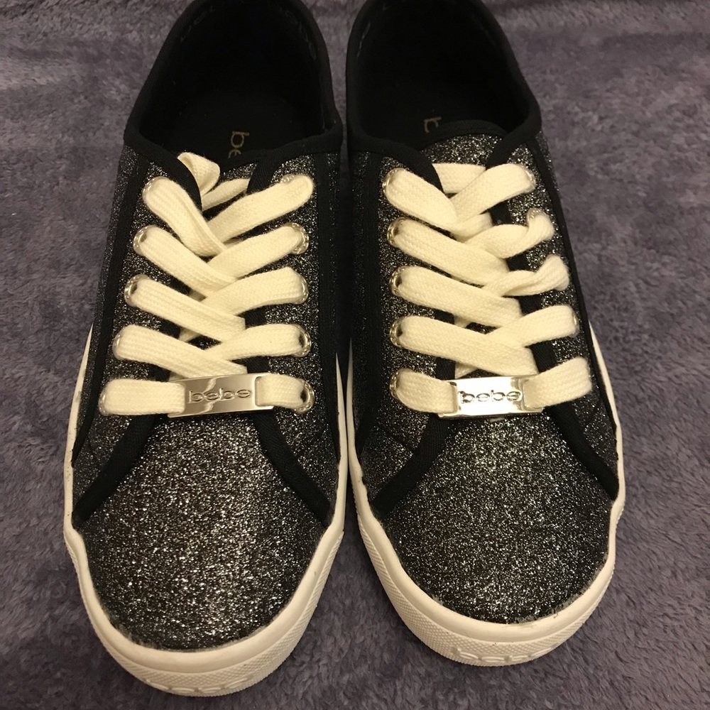 Bebe silver tennies